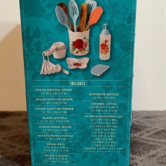 Pioneer Woman Kitchen Gadget Set Sweet Rose 20 Piece Set NWT - Picture 11 of 11